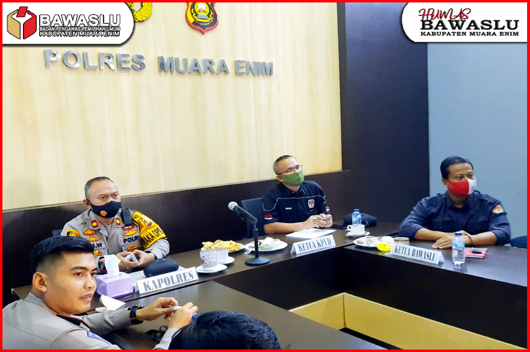 Ketua Bawaslu Muara Enim Mengikuti Video Conference Pilkada Serentak Tahun 2020