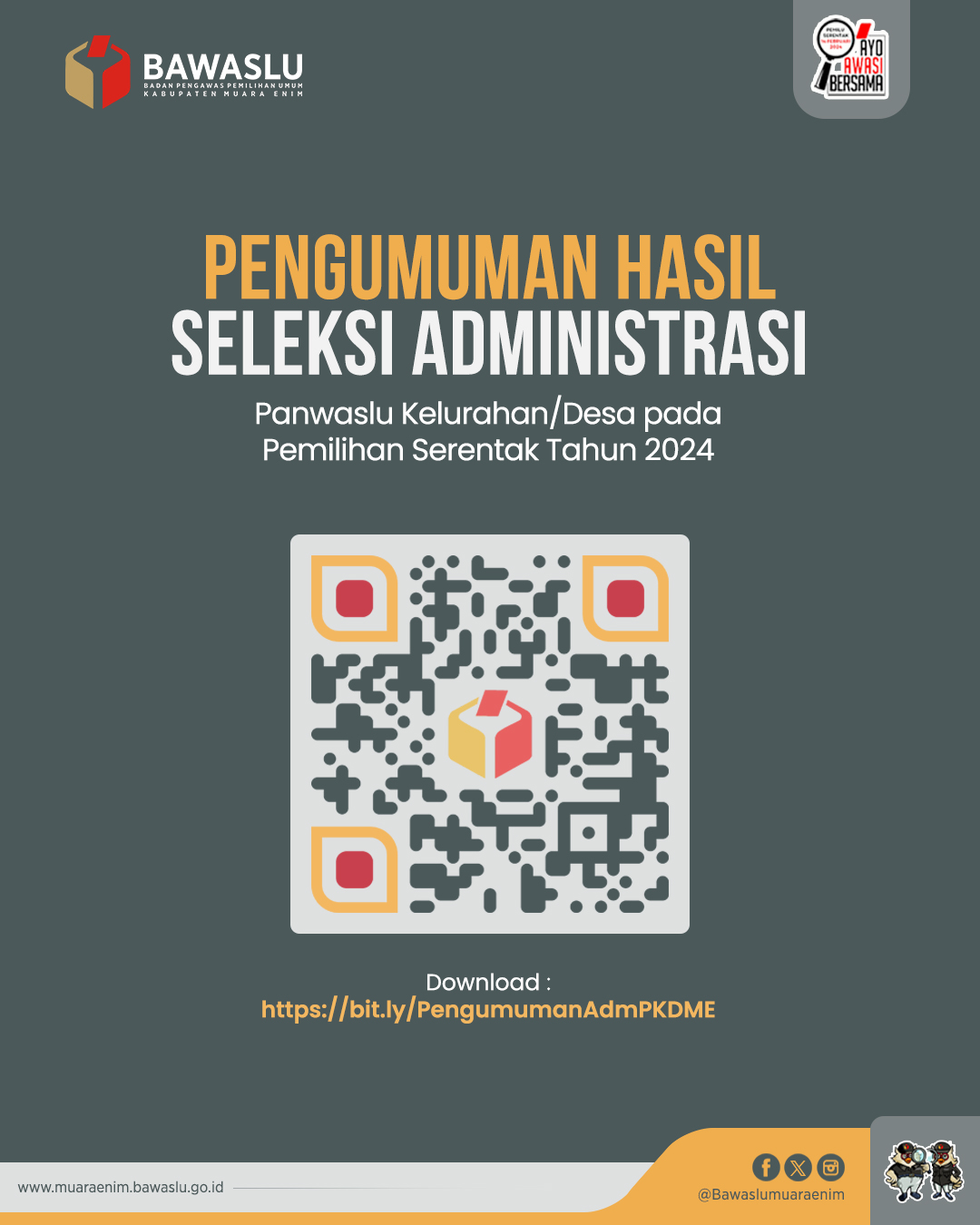 Pengumuman Hasil Administrasi PKD